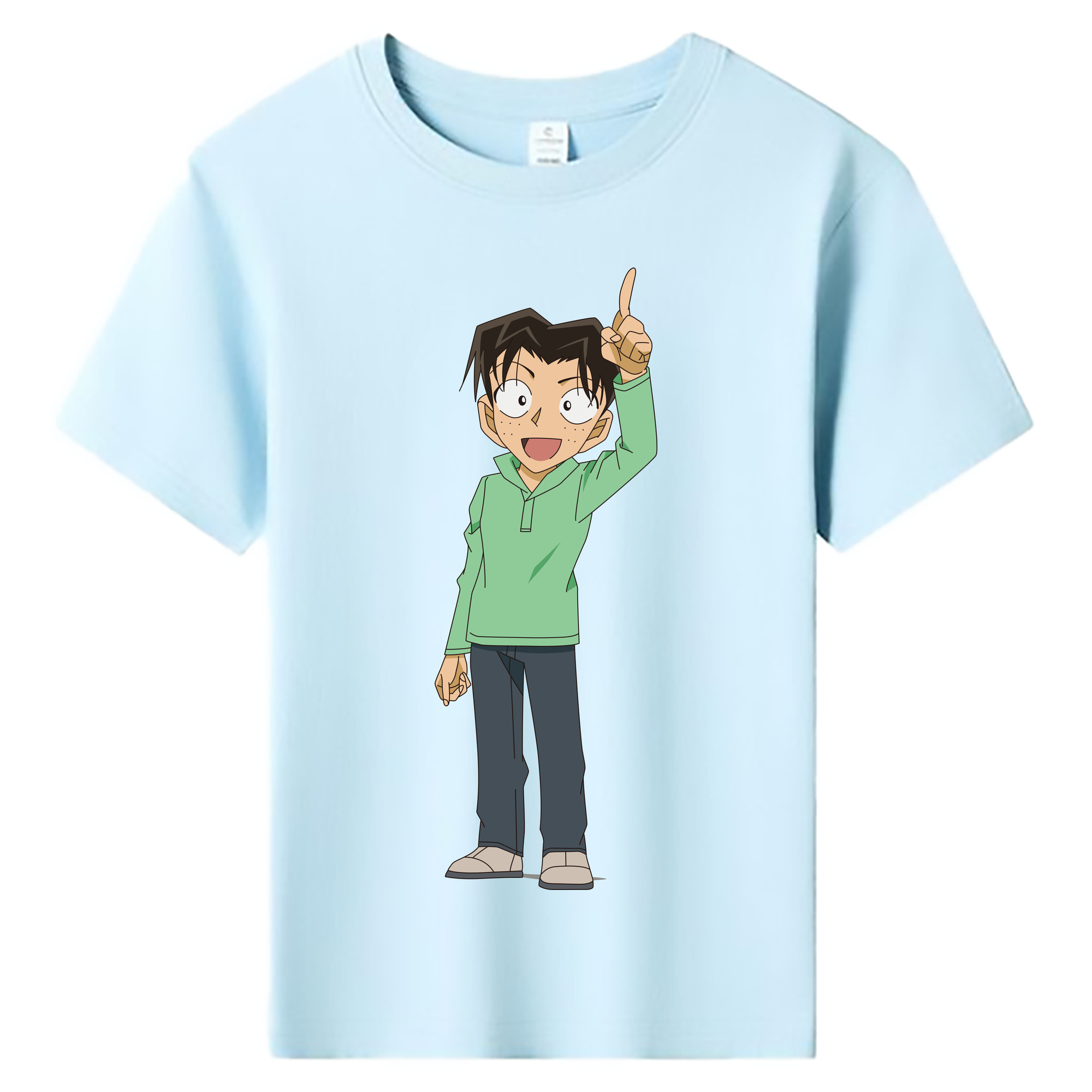 （画像用） 名探偵コナン 円谷 光彦 つぶらや みつひこ Detective Conan Mitch Tennyson 綿100％キッズTシャツ（フロントプリント）